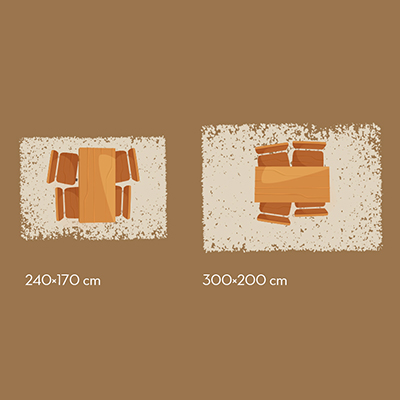 icon με τραπέζι και 4 καρέκλες